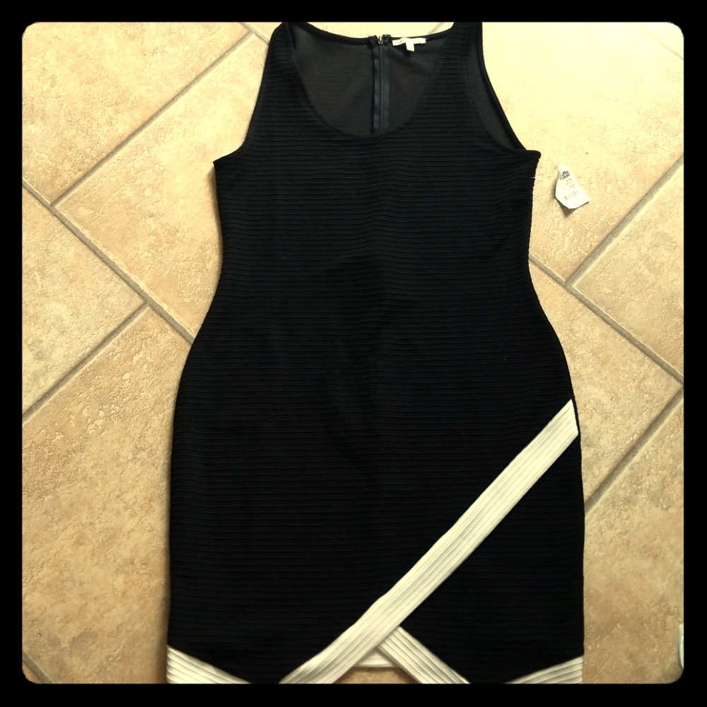Charlotte Russe black and white bodycon mini dress